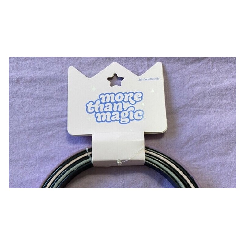 More Than Magic Girls' 3pk Multi Glitter Headband Set