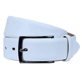 Lloyd Men's Leather Belt 35 mm Dark Buckle, White
