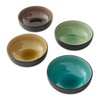 RSVP International Japanese Crackle Glaze Ceramic Bowl Set Dishwasher Safe,