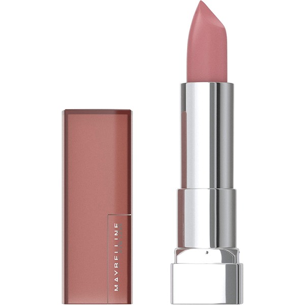 Maybelline Color Sensational Lipstick, Lip Makeup, Matte Finish, Hydrating Lipstick, Nude, Pink, Red, Plum Lip Color, Peach Buff, 0.15 oz. (Packaging May Vary)