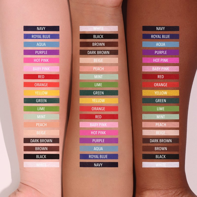 Moira Delineador de gel llamativo (001, blanco)