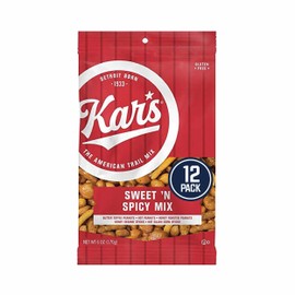 Kar’s Nuts Sweet ‘N Spicy Trail Mix, 6 oz Individual Snack Packs – Bulk Pack of 12, Gluten-Free Snack Mix