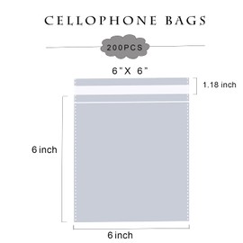 Docvania 50pcs 7X10 Clear Resealable Cello/Cellophane Bags Self Sealing Plastic Poly Bags for Bakery,Candle,Soap,Cookie,Gift,Prints,Photos,Cards