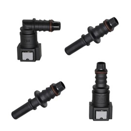 2 Sets Nylon Fuel Line Repair Kit, Push-On Release Hose Connectors Straight & Elbow Pipe Connector Fittings SAE 7.89mm to ID 8mm