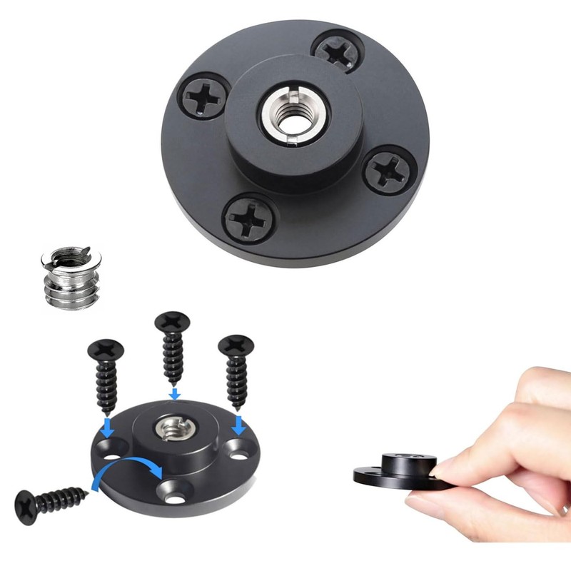 Mirhua Fixing Plate for 1/4" & 3/8" Tripod & DIY