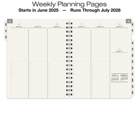 Global Printed Products Essential 7"x9" Monthly & Weekly 2025-2026 Planner - (7" x 9" - June 2025 Through July 2026)