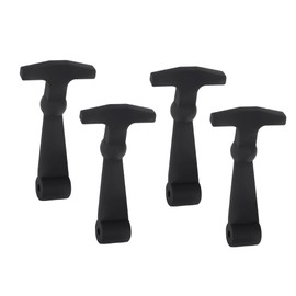 Selaginella Black Replacement Yeti Coolers Latches 4 Pack, T-Latches Made of Silicone Rubber Compatible with Yeti and Rtic Cooler Accessories