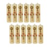 Luz María-Paquete de 12 Mini cirios Pascual decorado (Recuerdo, decorativo,