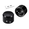 Amazicha Black Front Axle Nut Cover Caps CNC Machined Compatible