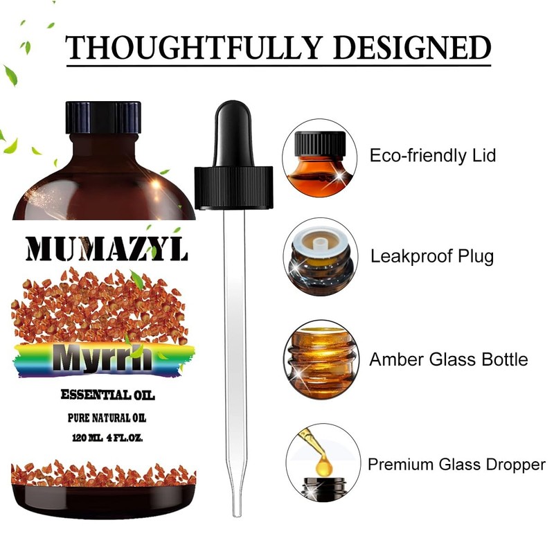 MUMAZYL Myrrh Essential Oil 4 Fl Oz 120ML and Essential