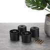 OwnMy 4PCS 2 Inch Plastic Furniture Legs Screw-in Plastic Sofa