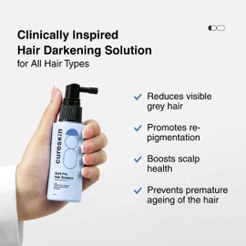 Cureskin Dark Pro Hair Solution with Colour Protect Peptides, Darkenyl, Amino Acids, Bhringraj (60ml)