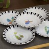 Stylish Dish Set, Kutani Ware, Small Plates, Set of 5,