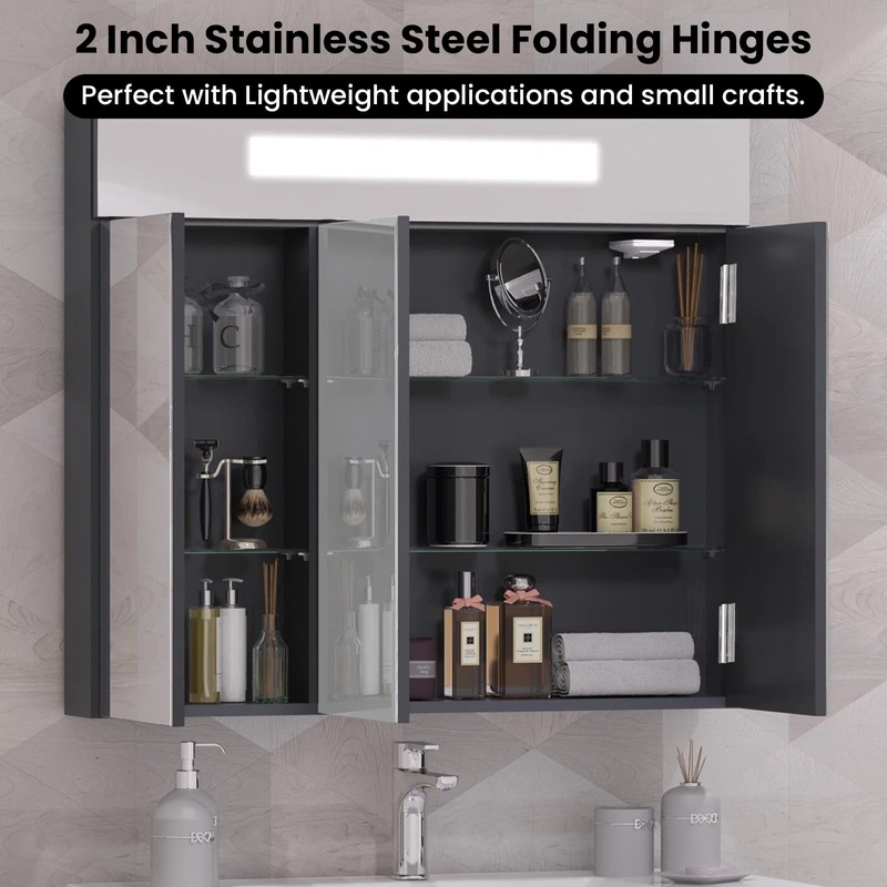 ZIUZI 16 Pcs Small Stainless Steel Door Hinges, 2 inch