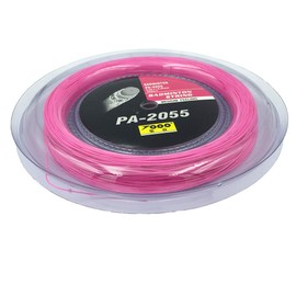 Badminton String Roll 200m Good Control Elastic (0.68mm±0.02mm) Badminton Gut (Pink)