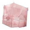 Luxury Princess 3 Side Openings Post Bed Curtain Canopy Netting