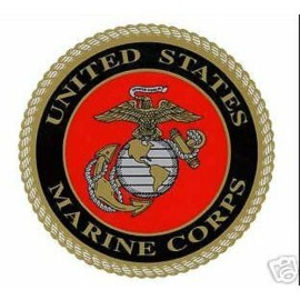 USMC MARINE CORPS LOGO WINDOW CAR ROUND MILITARY DECAL