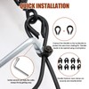 hannger String Light Hanging Kit Outdoor, Full Black Globe String