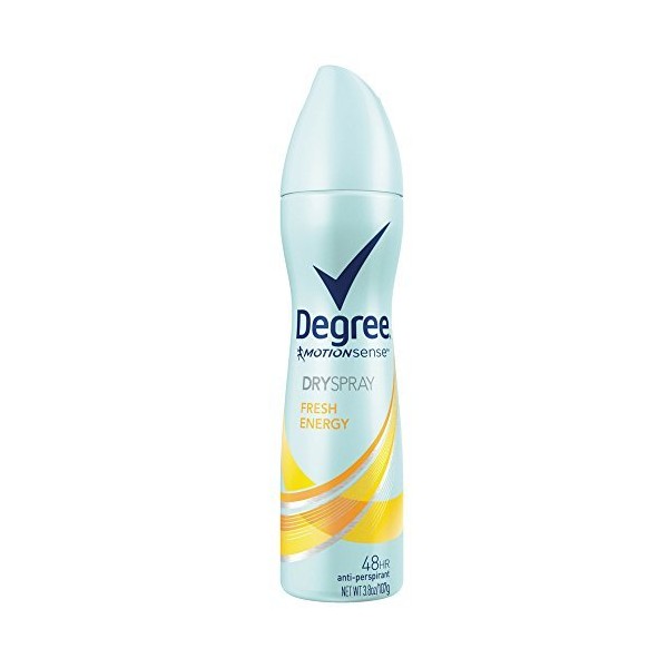 Degree Deodorant 3.8 Ounce Womens Dry Spray Fresh Energy (113ml) (6 Pack)
