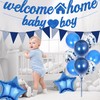 Welcome Home Baby Boy Banner - 22 Pcs Blue Welcome