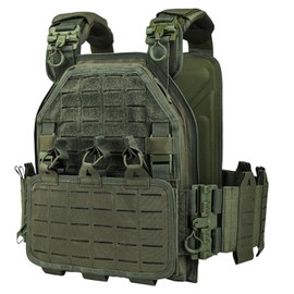 YAKEDA Tactical Outdoor Vest for Men /1000D Nylon Quick Release Laser-Cutting Modular Lightweight Vest (Green2.0)