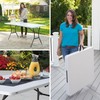 6' White Folding Table