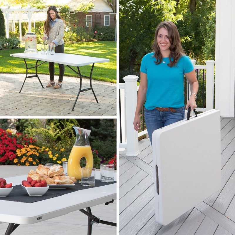 6' White Folding Table