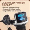 Lausixy 48V Electric Bike Half Twist Throttle, LED Display Throttle