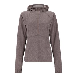 Simms Women’s Bugstopper Hoodie with Insect Shield, Half Zipper Fishing Hoodie, UPF 50 Sun Protection - Heron Heather - Large