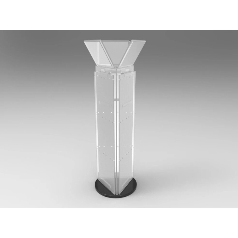 FixtureDisplays Frosted Acrylic 3 Sided Gridwall Display Rack Versatile and