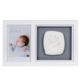 Bambino Baby Hand/Foot Print Photo Frame Kit - White, 25cm (H) x 38cm (W) x 4cm (D), Baby