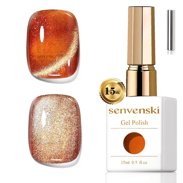 Senvenski Gelee Glas Cat Eye Gel Nagellack mit Magnet 15ML