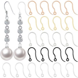 Comfort Safety Non-Allergenic Plastic Earring Hooks, Ear Wire Anti Allergy Hooks, Earring Findings for Sensitive Ears, DIY Jewelry Making (5-in-1)