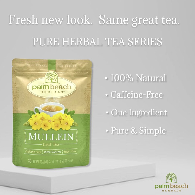 Mullein Leaf Tea - by Palm Beach Herbals, 30 Count