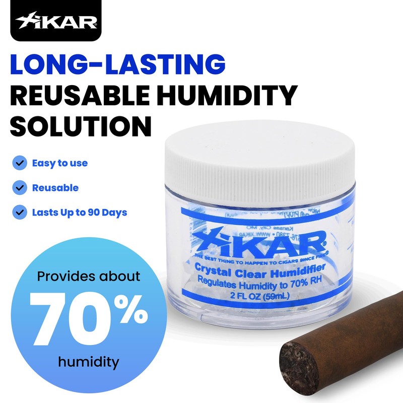 XIKAR Crystal Gel Humidifier Jar for Cigar Humidors, 2oz -