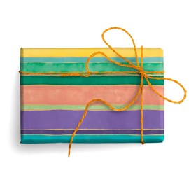 Beach Stripes Italian Wrapping Paper, Folded