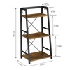 EYOCAL 3-Tier Bathroom Ladder Shelf, Standing Tower Shelf Bookcase Freestanding