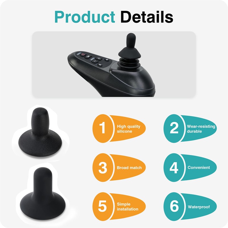2 Pack Wheelchair Joystick Controller, Wheelchair Joystick Button Cap for