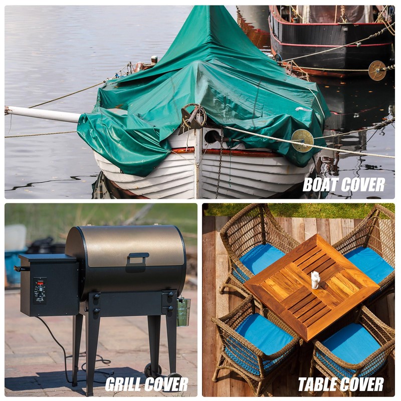 Funtery 4 Pcs Boat Cover Support Pole Adjustable Boat Cover