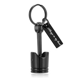 memorial jewelry Auto Part Cremation Urn Keychain for Ashes for Men's Motor Piston Ashes Keepsake