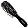 Giorgio Gentle GIO4BLK 6 inch Gentle Touch Detangler Hair Brush for Men Women and Kids. Soft Bristles for Sensitive Scalp. Wet and Dry for all Hair Types. Scalp Massager Brush Stimulate Hair Growth