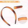 LIQWEI 2 Pcs Plastic Headband, Waterproof Tortoise Shell Hairband With