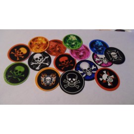 Unbranded Pre Cut One Inch Bottle Cap Images  SKULLS  Free Shipping - photo, 25 images