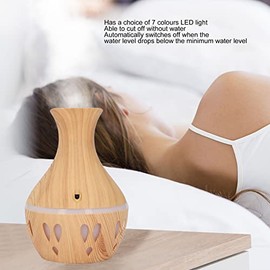 Humidificador de Niebla, 5V USB Powered Sleep Helping 300ml 7 Colores LED Bajo Ruido Apagado Automático Difusor de Aceite Esencial de Grano de para...