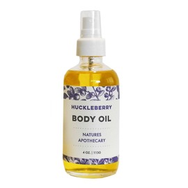 NATURE'S APOTHECARY Huckleberry Body Oil | Ultra-Moisturizing | Wildly Luxurious - All-Natural, Hypoallergenic Bath, Body, & Massage Oil - Handmade in USA by DAYSPA Body Basics (Small 4 oz.)