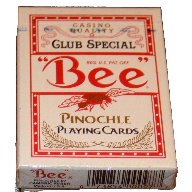 Bee 2 Deck Red Blue Rare BEE PINOCHLE OHIO MADE