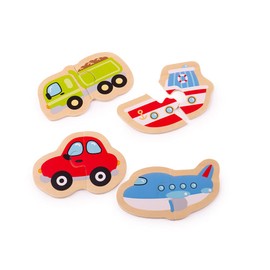Bigjigs Toys Two Piece Puzzles - Transport