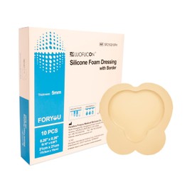 Luofucon Silikon Jel Yapışkan Kenarlı Çok Katmanlı Köpük Yara Örtüsü 21x21cm (Sakrum)