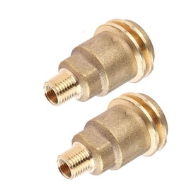 QCC1 Acme Nut Propane Gas Fitting Adapter with 1/4 Inch Male Pipe Thread, Brass Propane Fittings, Propane Grills Outdoor Cooking, Solid Brass Propane Adapter (2Pcs)