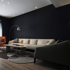 Mecpar Solid Black Wallpaper 15.7" x 49.21Ft Black Peel and Stick Wallpaper Matte Textured Black Contact Paper Vinyl Self-Adhesive Removable Thick Wallpaper for Rooms Walls Kitchen Countertop Cabinet